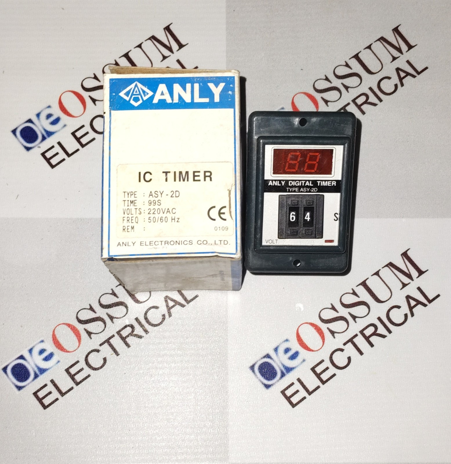 ANLY ELECTRONICS ASY-2D ELECTRONIC TIMER TIMING 1S-99S VOLTAGE 220VAC FAST SHIP