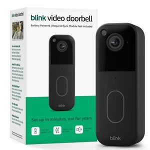 Blink Sonnette vidéo sans fil 2ND Gen Nouveau modèle Black Hd nouveau scellé