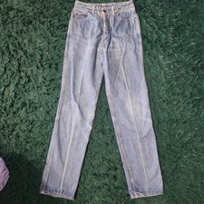 Vintage Calvin Klein High Waisted Light Wash Jeans USA Made 26x32