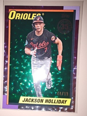 Topps 2025 S2 1990 Jackson Holliday #90B2-26 Green Crackle Foil /99 Orioles