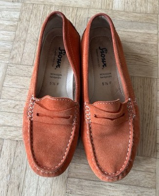 Sioux Mokassin Gr, 38,5 orangenes Wildleder