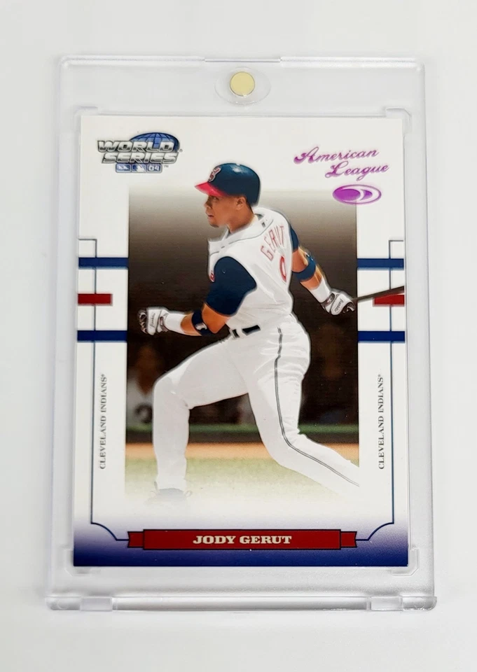 MINT #/100 PURPLE FOIL 2004 Donruss World Series Jody Gerut #WS-58 CLEVELAND MLB - Image 2 of 2