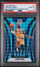 2024 Mosaic LeBron James Elevate - Blue Fluorescent 14/30 - PSA 10 - POP 2!!!