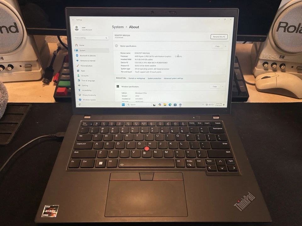 Lenovo ThinkPad L14 Gen 3 14 FHD Táctil - Ryzen5 Pro 5675U - 16GB RAM - 512GB SSD Foto 4 de 4