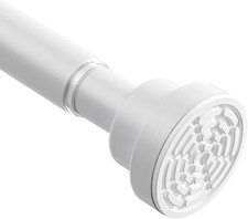 Tension Curtain Rod 30 to 63 Inch White Tension Rods Adjustable Spring Loaded Cu