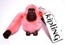 New With Tag KIPLING Live Light Monkey Keychain - Pink Burst 2.75"H