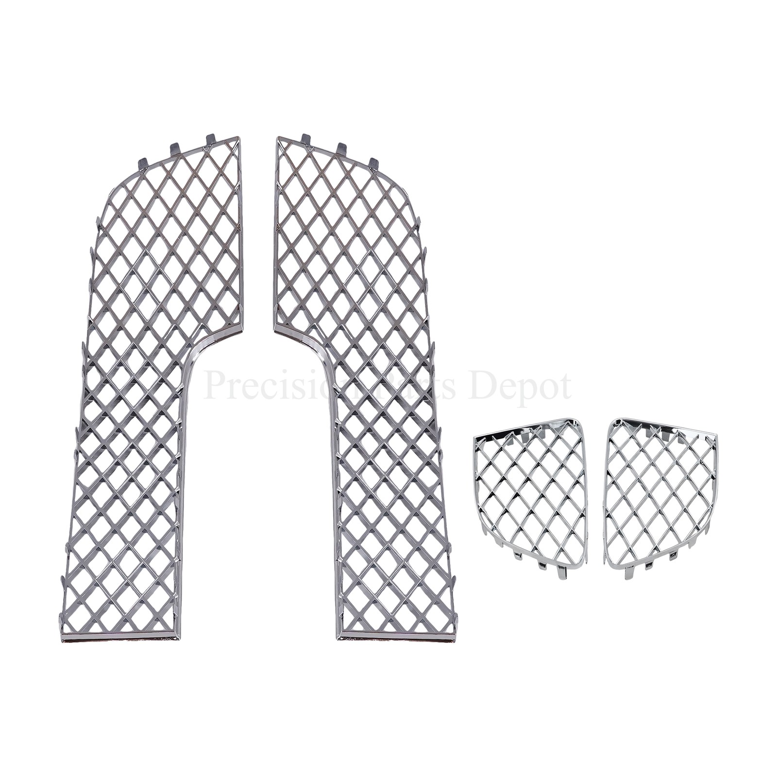 NEW 4PCS Chrome Bumper Lower Mesh Grille For Bentley Continental GT GTC 12-15