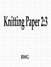 Rwg Knitting Paper 2 (Paperback) (UK IMPORT)