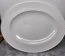 Spode Mansard White Platter Serving 15  Embos...