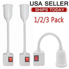 1/2/3 Pack E26 E27 LED Light Bulb Lamp Holder Flexible Extension Adapter Socket