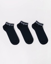 Image of Emporio Armani 3-Pack Mens Trainer Socks - Armani Blue