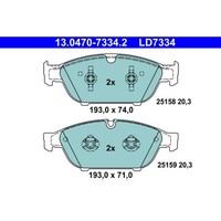 Bremsbelagsatz Scheibenbremse ATE 13.0470-7334.2 FüR Audi A7 Sportback A6 C7