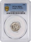 1941-S Mercury Silver Dime Large S FS-511 MS63 PCGS
