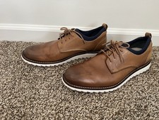 J Murphy Mens Brown Leather Lace-Up Casual Ox...