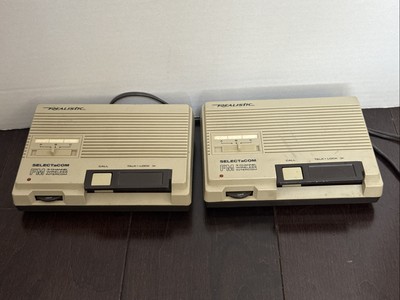 (2) Pair REALISTIC RADIO SHACK SELECTaCOM 3 CHANNEL WIRELESS FM INTERCOM 43-218