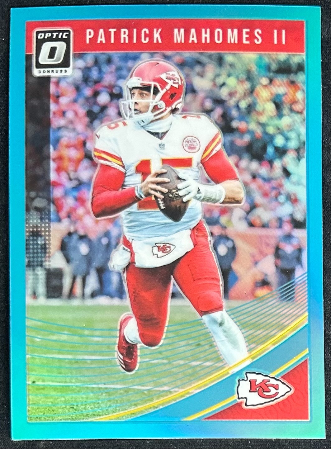 2018 Panini Optic Patrick Mahomes #102/299 Aqua Holo Prizm 2nd Year! #49