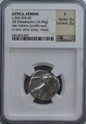 NGC ANCIENTS ATTICA ATHENS OWL c.393-294 BC AR TETRADRACHM (16.96g) NGC F