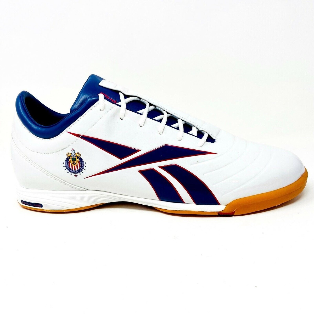Reebok Chivas Sprint Fit White Navy Red Mens Indoor Soccer Sport