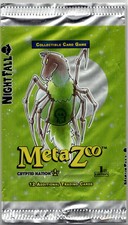 EMPTY Wrapper Meta Zoo Cryptic Nation Night Fall 1st Edition Art Green