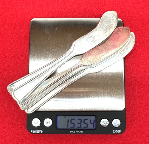 👉 153g (7) Gorham 5" Old French Sterling Silver Butter Knives w/ Mono