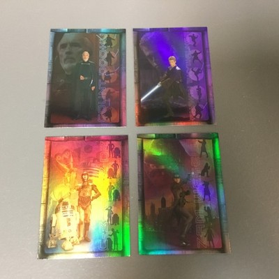 STAR WARS Attack of the Clones 2002 Topps Prismatic insert lot of 4 see scans