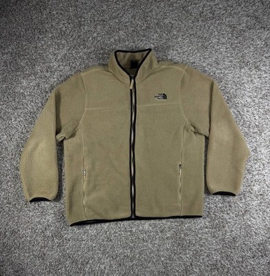 The North Face Peak Fleece Sherpa Full Zip Jacket Beige Men's Size 2XL