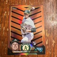 Topps 2023 Mason Miller Rookie Oakland Athletics Orange & Black Foil US210