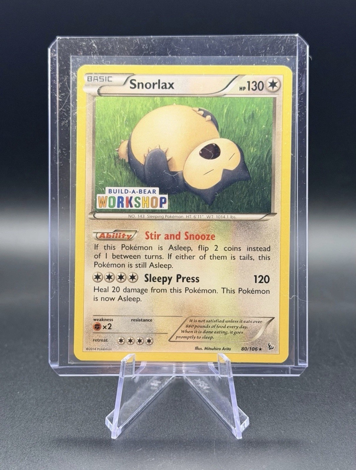 Snorlax 80/106 • Build a Bear Promo Card • Pokémon TCG