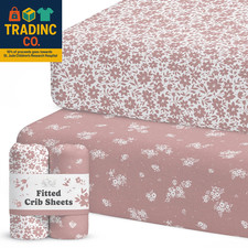 Crib Sheets Neutral - Fitted Baby Crib Sheets Bed for Girl Boy - 2 Pack Standard