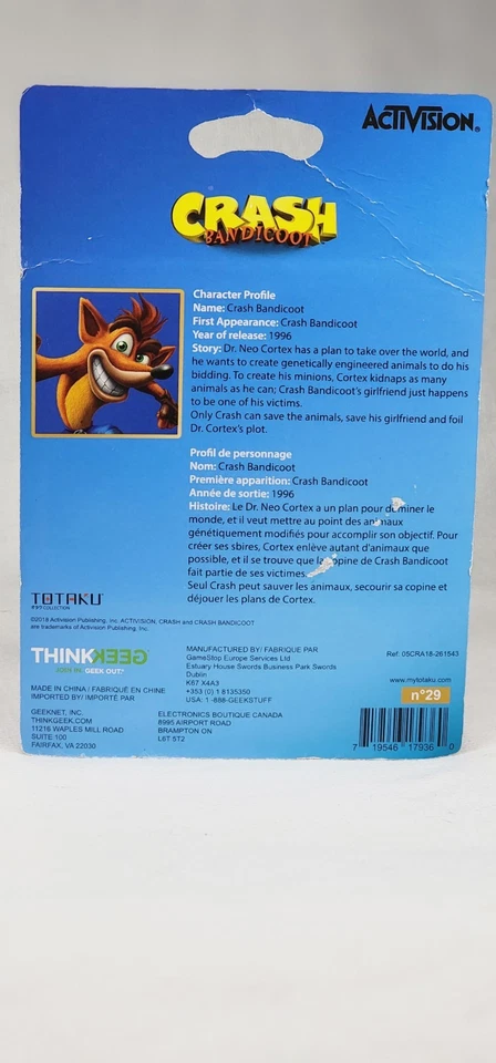 Crash Bandicoot Totaku Golden Crash Think Geek New in Box - Image 2 of 4