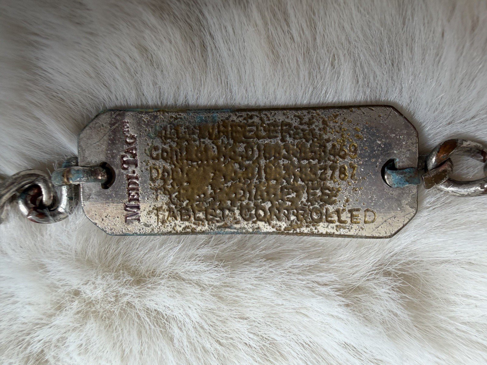 Used medical ID tags from the 1990s Medi Tag Bracelet image 3