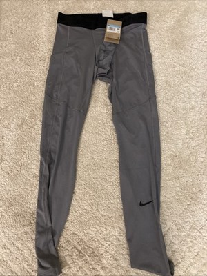 New Nike Pro Compression Tights Grey Medium NWT