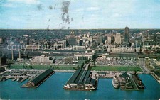 Toronto Canada Fliegeraufnahme Hafen und Skyl...