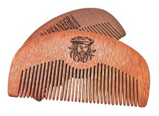 Barbanegra Beard and Mustache Wood Comb, Perfect for Balms and Oils, Anti-Static