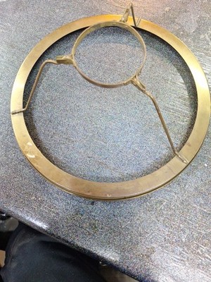 Antique Brass Lamp Shade Holder Center Bracket Is 2 1/2''Oil Victorian