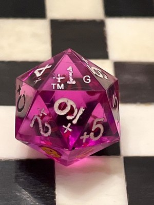Vintage Gamescience d20 0-9 twice purple gem rpg ad&d dice 121524@