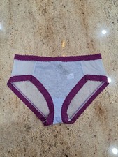 New Women's NATORI 776266 Light Blue/Purple Escape Girl Brief Panty Size M