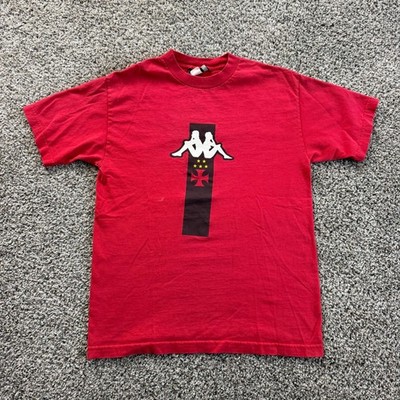 Kappa Vasco da Gama Red Graphic T-Shirt Mens Medium Made in USA Sportswear Tee
