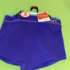 Hanes Original Women's 3-pk Ribbed BOYSHORTS / Medium / 6