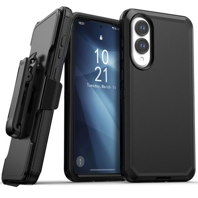 Shockproof Black Case Cover Belt Clip For Samsung Galaxy S25 Edge FE Ultra Plus