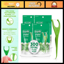 Extra-Strong Dental Floss Picks, Angled Design, Easy-Grip Handle, Mint Flavor, 3