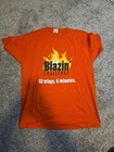 Vintage Blazin’ Challenge Buffalo Wild Wings Coca Cola 2004 Orange T Shirt L