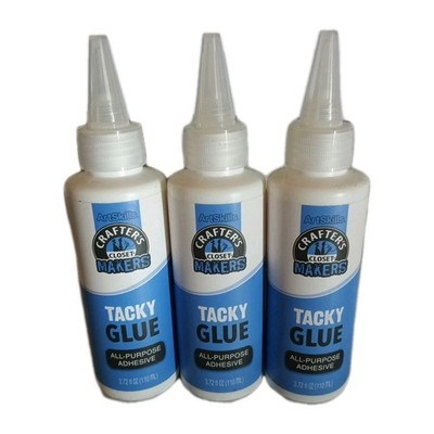 LOT of 3 ArtSkills Tacky Glue 3.72 FL OZ All Purpose Adhesive for Crafts