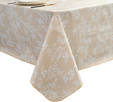 Vinyl Tablecloth with Flannel Backing - Waterproof, Oil-Proof, Easy to Clean -Pl