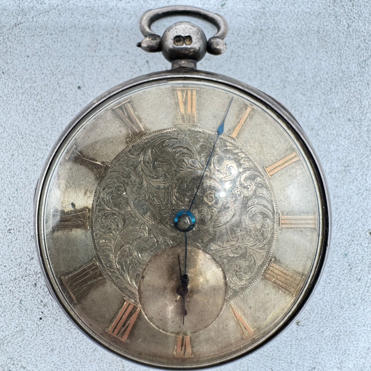 Antique Mackay & Chisholm Fancy Silver Swing Out Key Wind Pocket Watch Silver