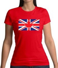 Canadian Union Jack Flag - Damen T-Shirt - Kanada UK London Ottawa Toronto