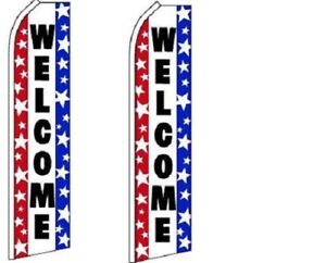Welcome King Swooper Feather Flag Sign Pack of 15 Hardware not Included 