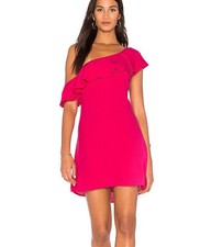 ASTR The Label Marisol Pink Ruffle Dress Size S 0553
