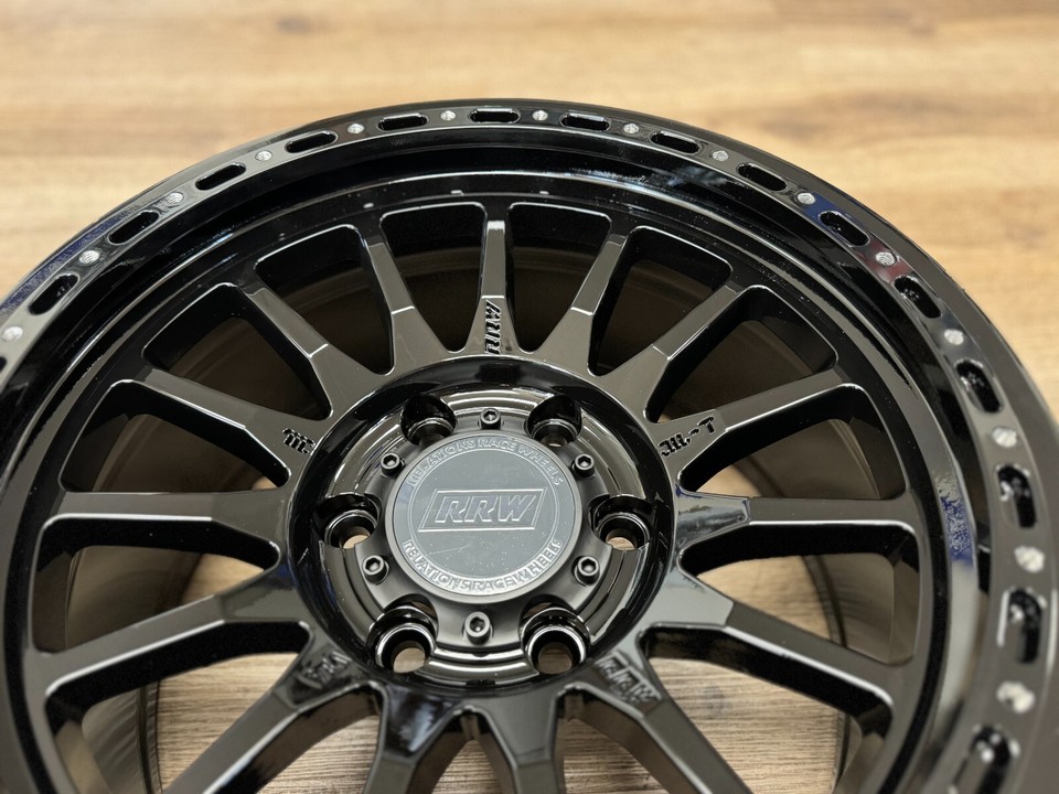17x8.5 +0 6x139.7 Gloss Black RRW RR7-H Hybrid Beadlock Wheel | One ...