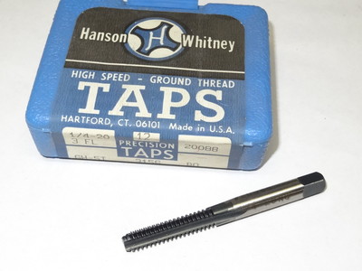 2 pcs HANSON WHITNEY 1/4''-20 NC 3 Flutes GH-5 Oxide Bottom Hand Taps 20088 USA